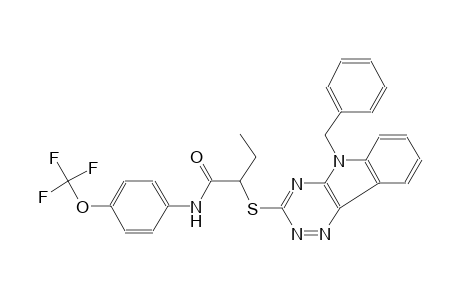 butanamide, 2-[[5-(phenylmethyl)-5H-[1,2,4]triazino[5,6-b]indol-3-yl]thio]-N-[4-(trifluoromethoxy)phenyl]-