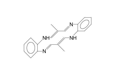 7,16-Dimethyl-5,14-dihydrodibenzo-ub, ie-5,9,14,18-tetraaza-(14)-annulene