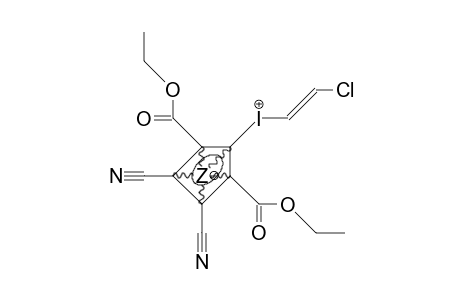 1-(2-Chlorovinyl-iodonio)-3,4-dicyano-2,5-bis(ethoxycarbonyl)-cyclopentadienide