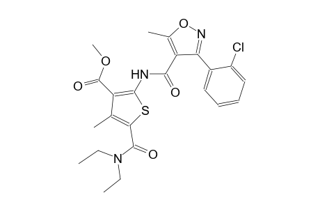 methyl 2-({[3-(2-chlorophenyl)-5-methyl-4-isoxazolyl]carbonyl}amino)-5-[(diethylamino)carbonyl]-4-methyl-3-thiophenecarboxylate