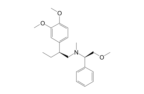 (1R,2'S)-(-)-N-[2'-(3,4-Dimethoxyphenyl)butyl]-2-methoxy-N-methyl-1-phenylethylamine