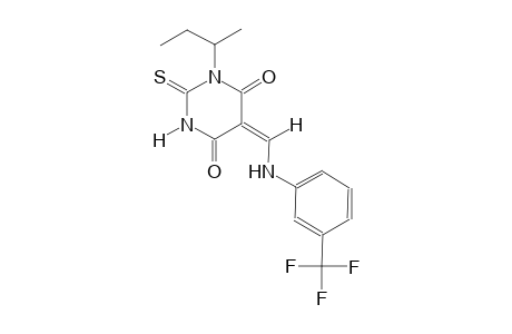 (5E)-1-sec-butyl-2-thioxo-5-{[3-(trifluoromethyl)anilino]methylene}dihydro-4,6(1H,5H)-pyrimidinedione