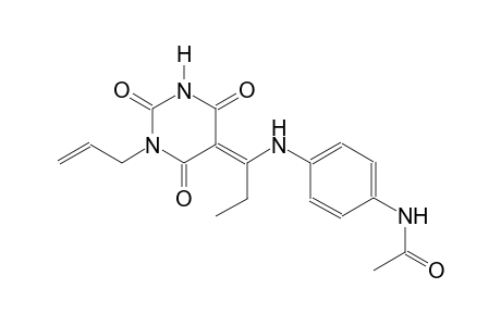 N-(4-{[(1E)-1-(1-allyl-2,4,6-trioxotetrahydro-5(2H)-pyrimidinylidene)propyl]amino}phenyl)acetamide