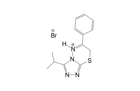 7H-[1,2,4]triazolo[3,4-b][1,3,4]thiadiazinium, 3-(1-methylethyl)-6-phenyl-, bromide