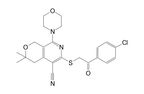 6-{[2-(4-chlorophenyl)-2-oxoethyl]sulfanyl}-3,3-dimethyl-8-(4-morpholinyl)-3,4-dihydro-1H-pyrano[3,4-c]pyridine-5-carbonitrile