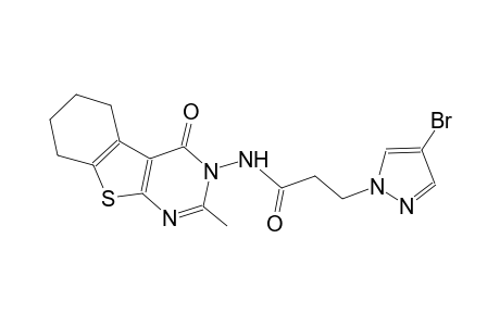 3-(4-bromo-1H-pyrazol-1-yl)-N-(2-methyl-4-oxo-5,6,7,8-tetrahydro[1]benzothieno[2,3-d]pyrimidin-3(4H)-yl)propanamide