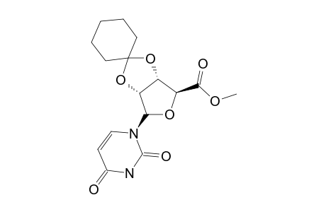1-(Methyl-[2,3-O-cyclohexylidene.beta.-D-ribofuranosyl]-uronate)-uracil