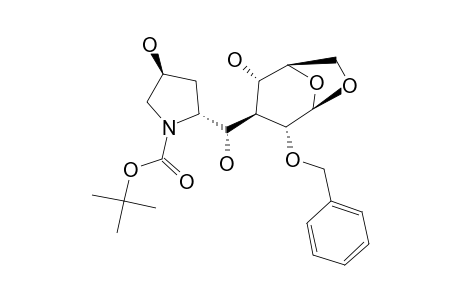 #10;1,6-ANHYDRO-2-O-BENZYL-3-DEOXY-3-[(1'R)-N-TERT.-BUTYLOXYCARBONYL-2',3',5'-TRIDEOXY-2',5'-IMINO-L-ERYTHRO-PENTITOL-1'-C-YL]-BETA-D-GLUCOPYRANOSE