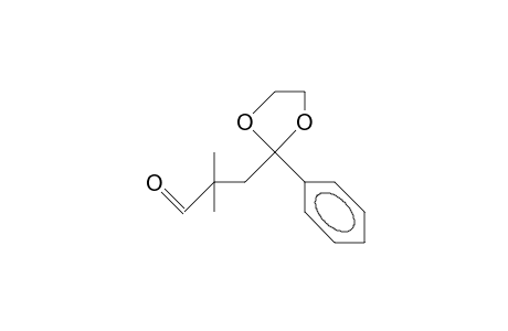 4,4-Ethylenedioxy-2,2-dimethyl-4-phenyl-butanal