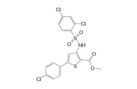 5-(p-chlorophenyl)-3-(2,4-dichlorobenzenesulfonamido)-2-thiophenecarboxylic acid, methyl ester