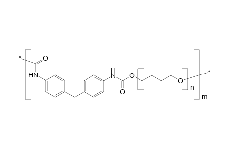 Poly(ether urethane) based on methylene-bis(4-phenylisocyanate) and poly(oxytetramethylene)