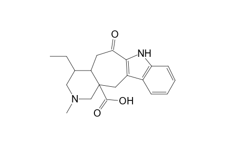 Pyrido[3',4':4,5]cyclohept[1,2-b]indole-12a(1H)-carboxylic acid, 4-ethyl-2,3,4,4a,5,6,7,12-octahydro-2-methyl-6-oxo-, monohydrochloride, [4S-(4.alpha.,4a.alpha.,12a.alpha.)]-
