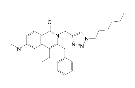 3-Benzyl-6-(dimethylamino)-2-[(1-n-hexyl-1H-1,2,3-triazol-4-yl)methyl]-4-n-propylisoquinolin-1(2H)-one