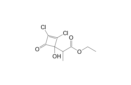 2-(2,3-dichloro-1-hydroxy-4-keto-cyclobut-2-en-1-yl)propionic acid ethyl ester