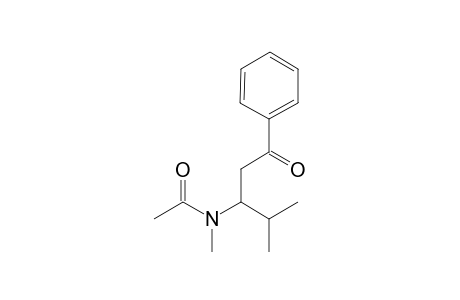 N-(1-isopropyl-3-keto-3-phenyl-propyl)-N-methyl-acetamide
