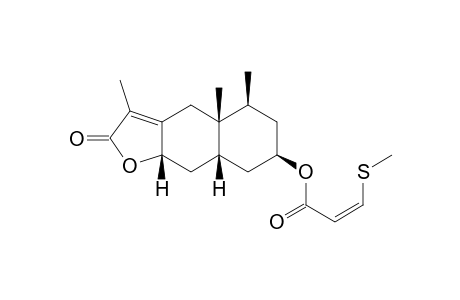 (8S)-2-{[(Z)-3-(Methylsulfanyl)prop-2-enoyl]oxy}eremophil-7(11)-en-12,8-olide