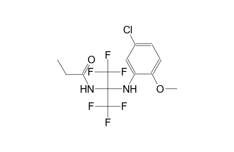 propanamide, N-[1-[(5-chloro-2-methoxyphenyl)amino]-2,2,2-trifluoro-1-(trifluoromethyl)ethyl]-