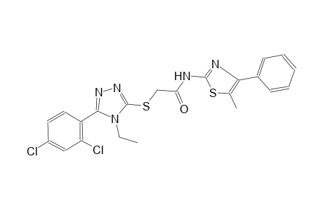 2-{[5-(2,4-dichlorophenyl)-4-ethyl-4H-1,2,4-triazol-3-yl]sulfanyl}-N-(5-methyl-4-phenyl-1,3-thiazol-2-yl)acetamide