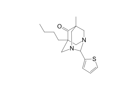 1,3-Diazatricyclo[3.3.1.1(3,7)]decan-6-one, 5-butyl-7-methyl-2-(2-thienyl)-