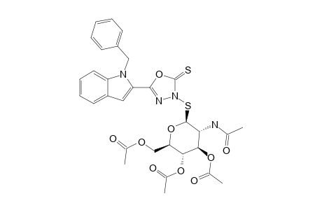 3-(2-ACETAMIDO-3,4,6-TRI-O-ACETYL-2-DEOXY-BETA-D-GLUCOPYRANOSYL)-5-(1-BENZYL-1H-INDOL-2-YL)-1,3,4-OXADIAZOLE-2(3H)-THIONE