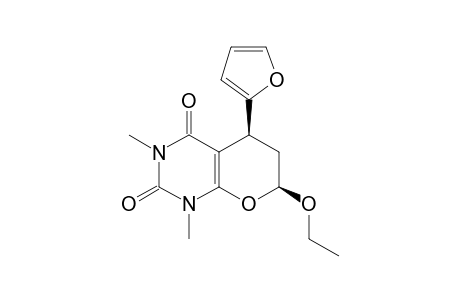 CIS-(5RS,7SR)-7-ETHOXY-5-(2-FURYL)-1,5,6,7-TETRAHYDRO-1,3-DIMETHYL-2H-PYRANO-[2,3-D]-PYRIMIDINE-2,4(3H)-DIONE