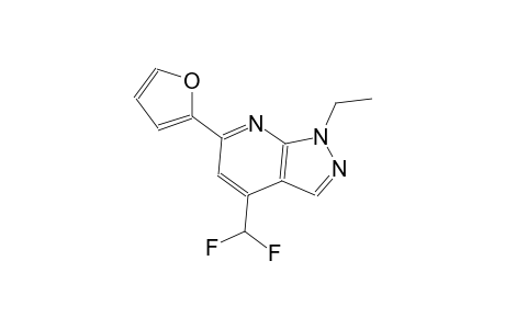 1H-pyrazolo[3,4-b]pyridine, 4-(difluoromethyl)-1-ethyl-6-(2-furanyl)-