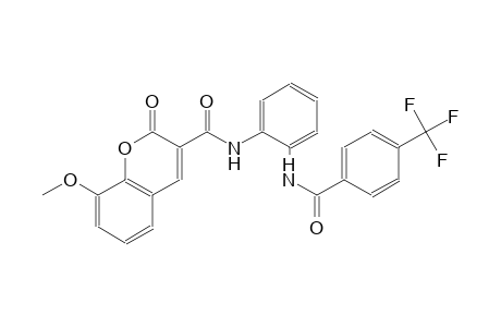 2H-1-benzopyran-3-carboxamide, 8-methoxy-2-oxo-N-[2-[[4-(trifluoromethyl)benzoyl]amino]phenyl]-