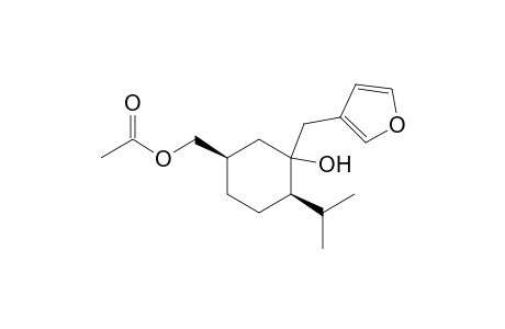 Cyclohexanemethanol, 3-(3-furanylmethyl)-3-hydroxy-4-(1-methylethyl)-, .alpha.-acetate