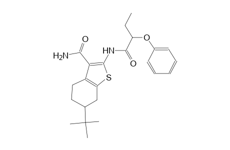 6-tert-butyl-2-[(2-phenoxybutanoyl)amino]-4,5,6,7-tetrahydro-1-benzothiophene-3-carboxamide