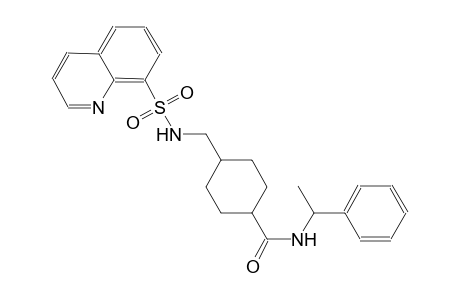 cyclohexanecarboxamide, N-(1-phenylethyl)-4-[[(8-quinolinylsulfonyl)amino]methyl]-