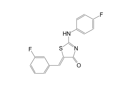 (5Z)-2-(4-fluoroanilino)-5-(3-fluorobenzylidene)-1,3-thiazol-4(5H)-one