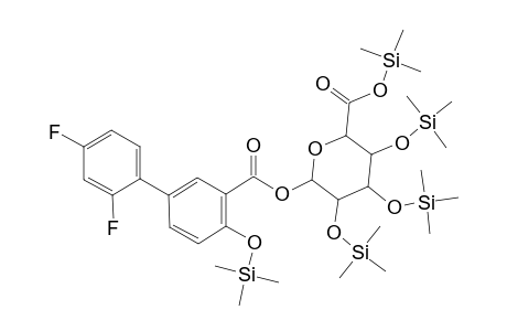 Pertrimethylsilylated diflunisal glucuronide