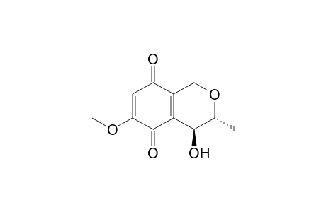 (3R,4S)-4-hydroxy-6-methoxy-3-methyl-3,4-dihydro-1H-2-benzopyran-5,8-dione