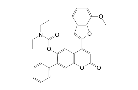 carbamic acid, diethyl-, 4-(7-methoxy-2-benzofuranyl)-2-oxo-7-phenyl-2H-1-benzopyran-6-yl ester