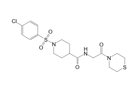 4-piperidinecarboxamide, 1-[(4-chlorophenyl)sulfonyl]-N-[2-oxo-2-(4-thiomorpholinyl)ethyl]-
