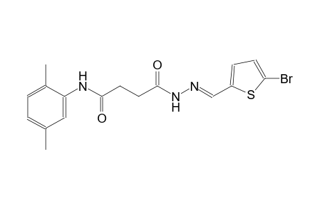 4-{(2E)-2-[(5-bromo-2-thienyl)methylene]hydrazino}-N-(2,5-dimethylphenyl)-4-oxobutanamide