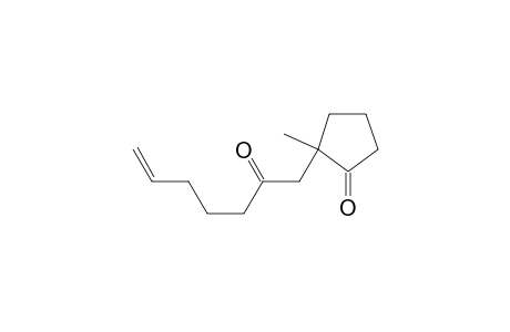 Cyclopentanone, 2-methyl-2-(2-oxo-6-heptenyl)-, (.+-.)-