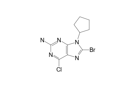 2-AMINO-8-BROMO-6-CHLORO-9-(CYCLOPENTYL)-9H-PURINE