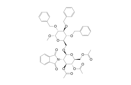 METHYL-2,3,4-TRI-O-BENZYL-6-O-(3,4,6-TRI-O-ACETYL-2-DEOXY-2-PHTHALIMIDO-BETA-D-GLUCOPYRANOSYL)-BETA-D-GLUCOPYRANOSIDE