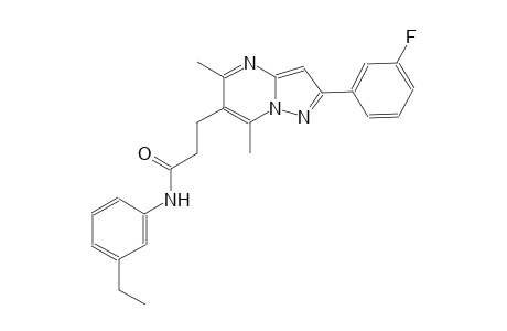 pyrazolo[1,5-a]pyrimidine-6-propanamide, N-(3-ethylphenyl)-2-(3-fluorophenyl)-5,7-dimethyl-