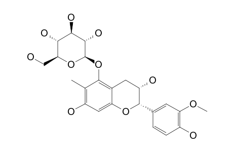 (2S,3S)-5-O-BETA-D-GLUCOPYRANOSYLOXY-6-METHYL-3'-METHOXY-3,7,4'-TRIHYDROXYFLAVAN