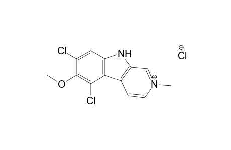 5,7-Dichloro-6-methoxy-2-methyl-.beta.carbolinium Chloride