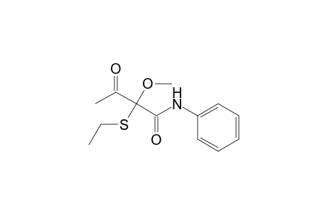 2-Ethylthio-2-methoxy-3-oxo-N-phenylbutanamide