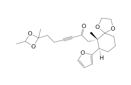 3-(2'-Furanyl)-2-[2"-(2'''-methyl-1"'.3"'-dioxacyclopent-2"'-yl)ethyl]]-2-methyl-6-(etylene-1',2'-dioxy)cyclohexane