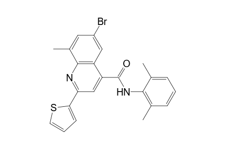 4-Quinolinecarboxamide, 6-bromo-N-(2,6-dimethylphenyl)-8-methyl-2-(2-thienyl)-