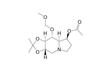 (1S,6S,7S,8E,8aR)-1-Acetoxy-6,7-(isopropylidenedioxy)-8-(methoxymethoxy)indolizine