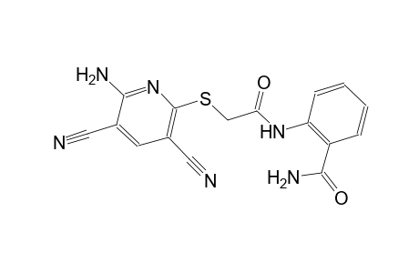 2-({[(6-amino-3,5-dicyano-2-pyridinyl)sulfanyl]acetyl}amino)benzamide