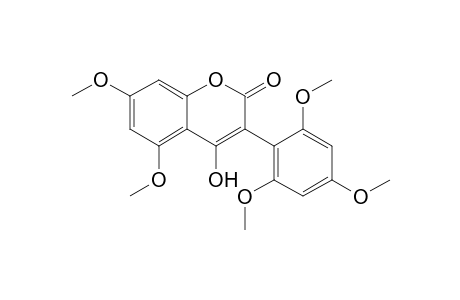 4-Hydroxy-5,7-dimethoxy-3-(2,4,6-trimethoxyphenyl)-1-benzopyran-2-one