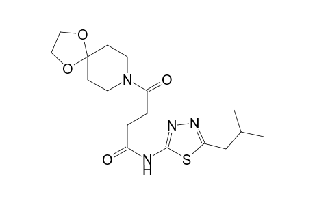 4-(1,4-dioxa-8-azaspiro[4.5]dec-8-yl)-N-(5-isobutyl-1,3,4-thiadiazol-2-yl)-4-oxobutanamide