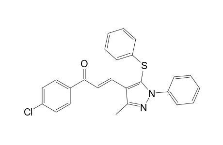 3-(3-Methyl-1-phenyl-5-phenylthio-1H-pyrazol-4-yl)-1-(4-chlorophenyl)-2-propen-1-one